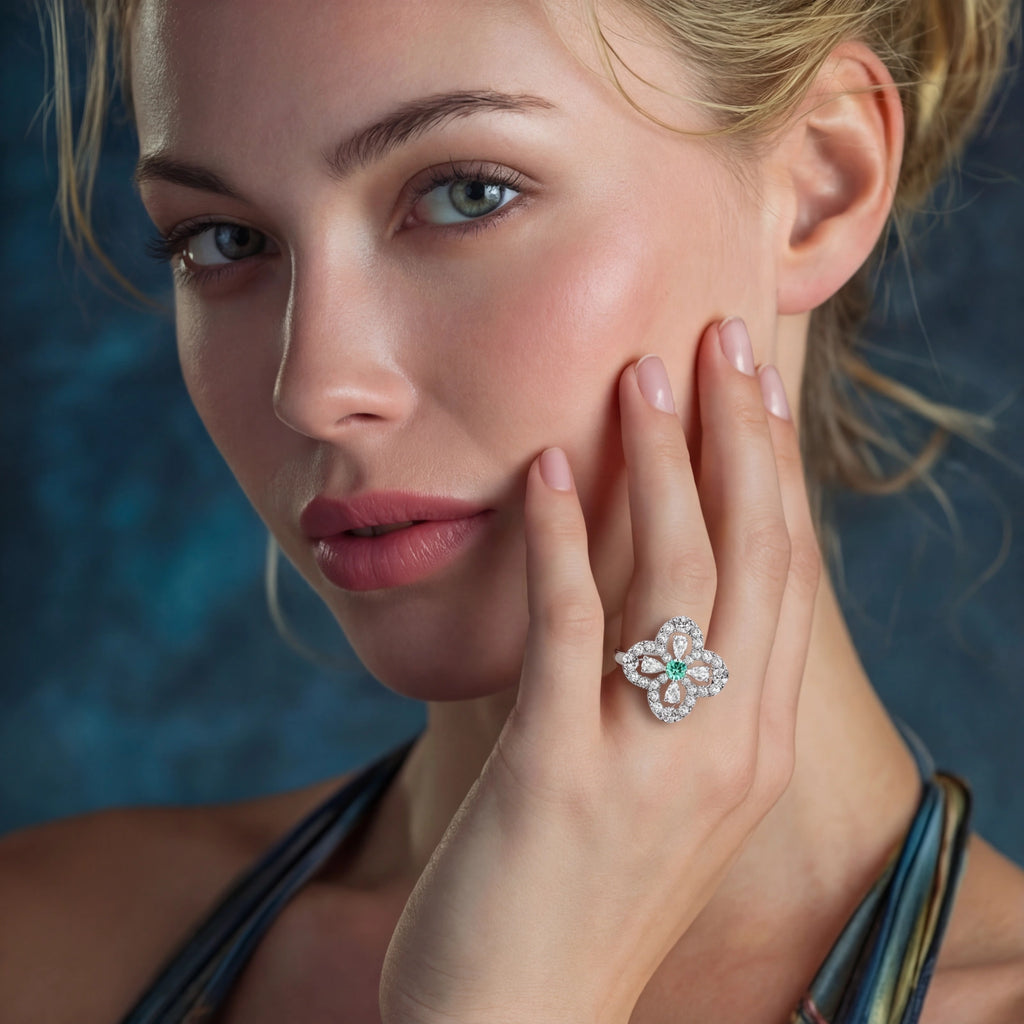 Lucky Charm Clover Ring - HILO ROJO
