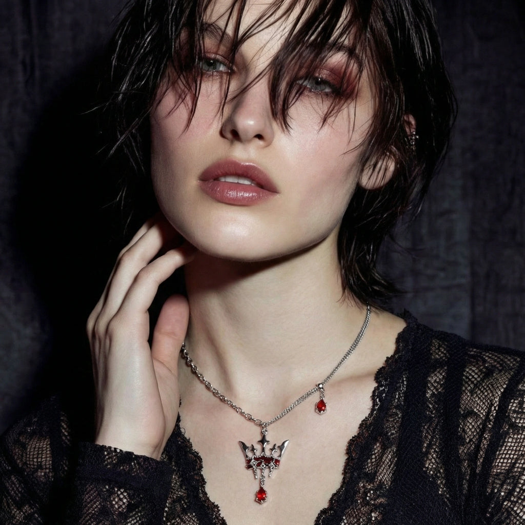Royal Crown Statement Necklace - HILO ROJO