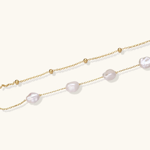 Baroque Pearl Layered Bracelet - HILO ROJO