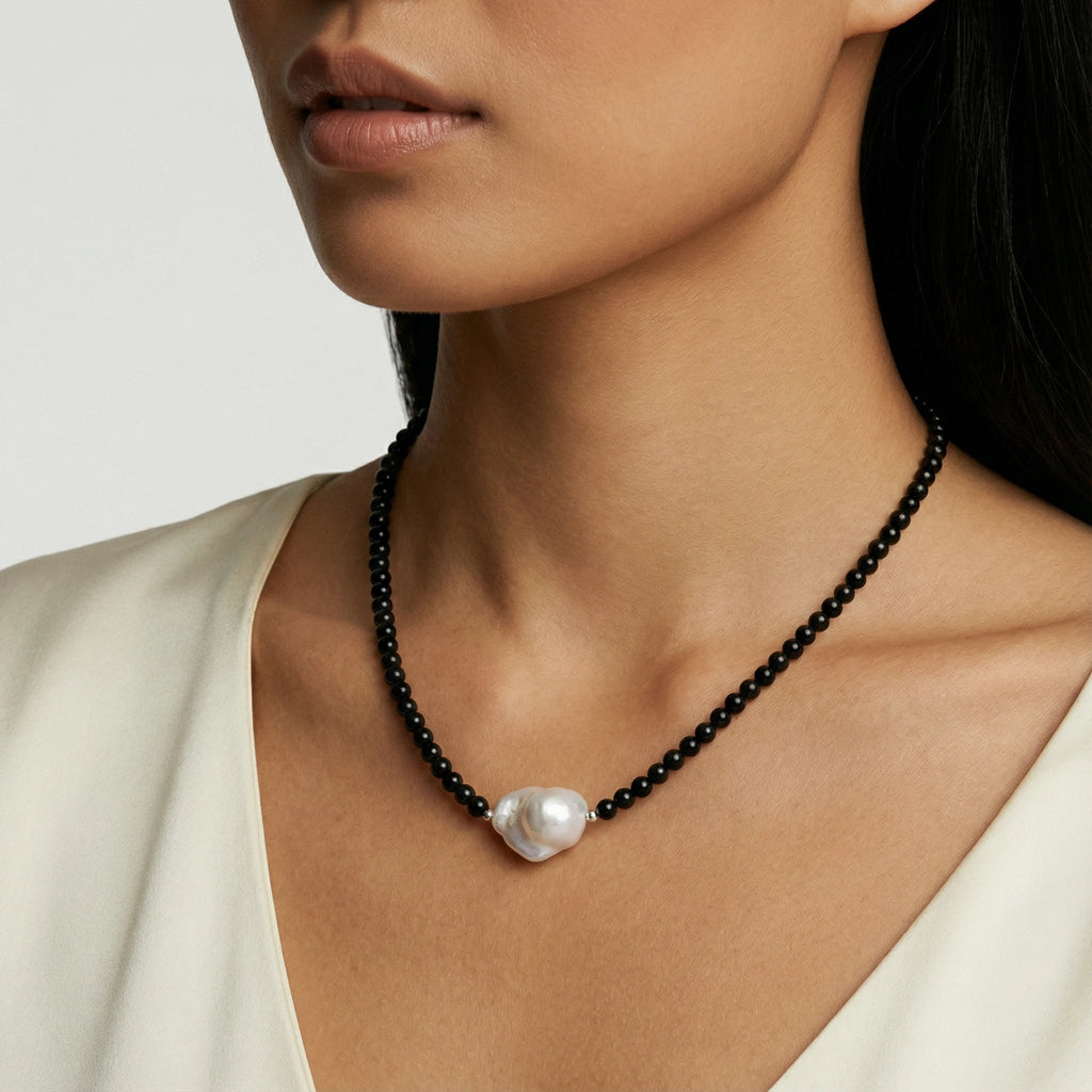 Midnight Pearl Necklace - HILO ROJO