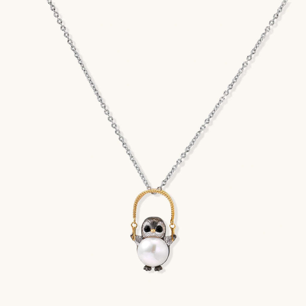 Wise Owl Pearl Necklace - HILO ROJO