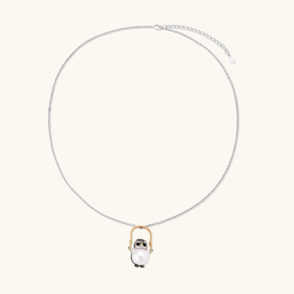 Wise Owl Pearl Necklace - HILO ROJO