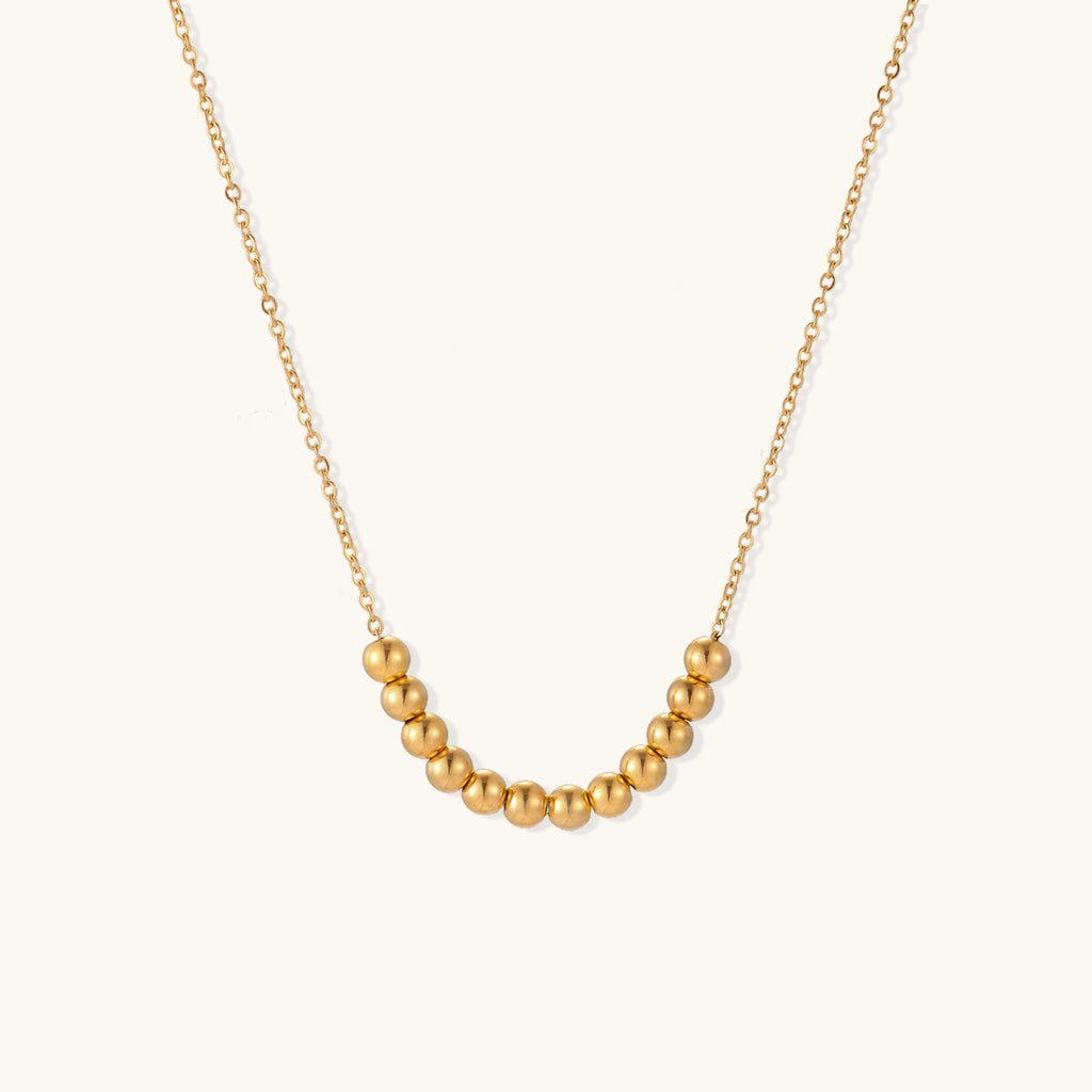 Golden Sphere Necklace - HILO ROJO