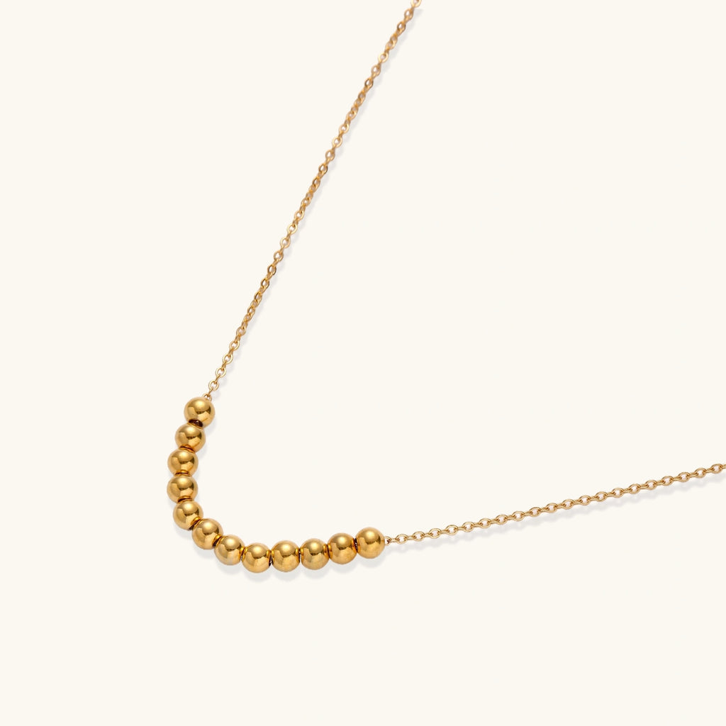 Golden Sphere Necklace - HILO ROJO