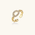 Golden Chain Statement Ring - HILO ROJO