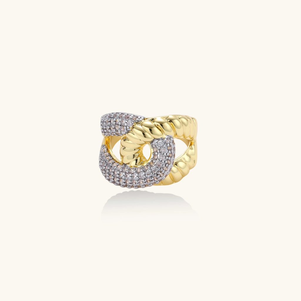 Chain Link Statement Ring - HILO ROJO