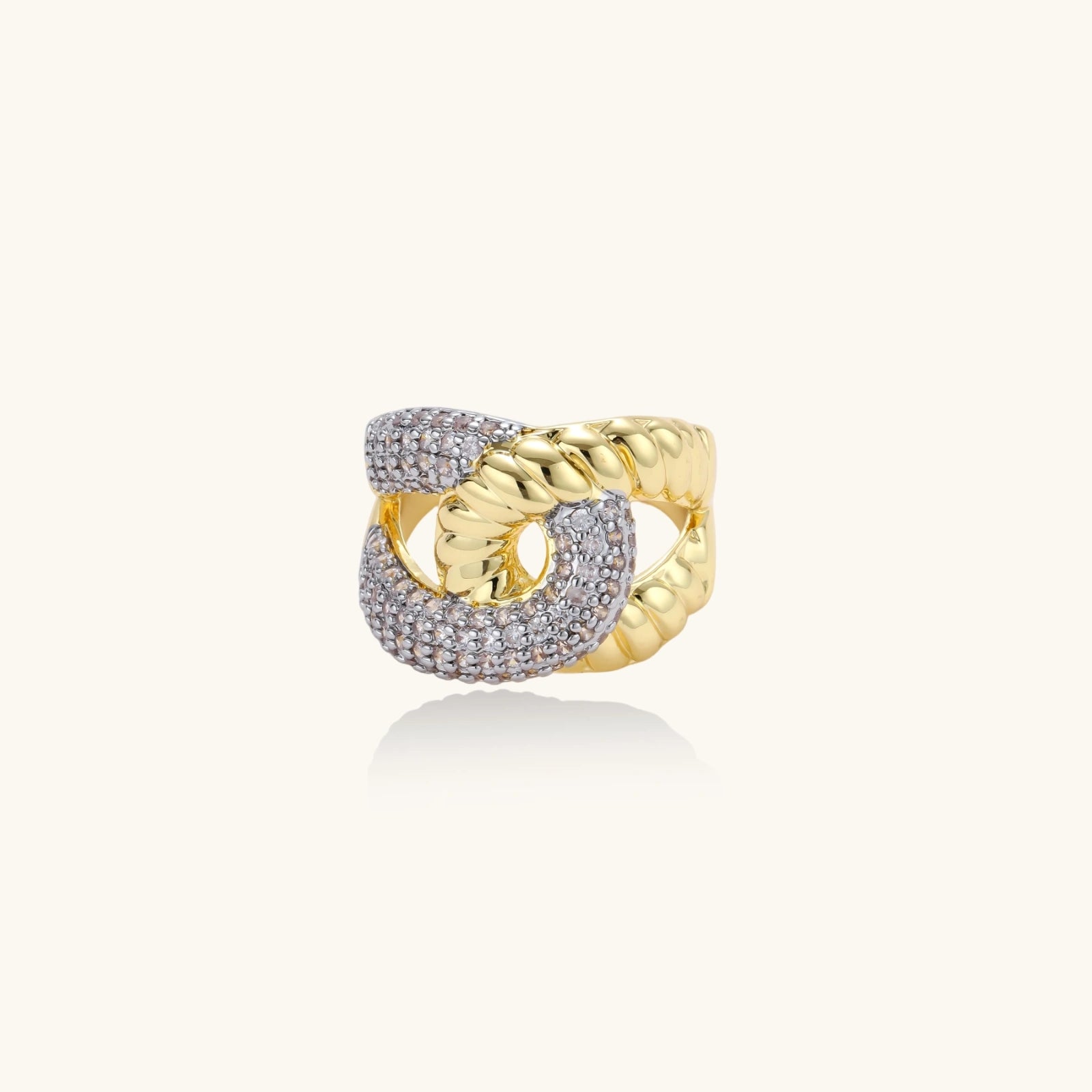 Chain Link Statement Ring - HILO ROJO