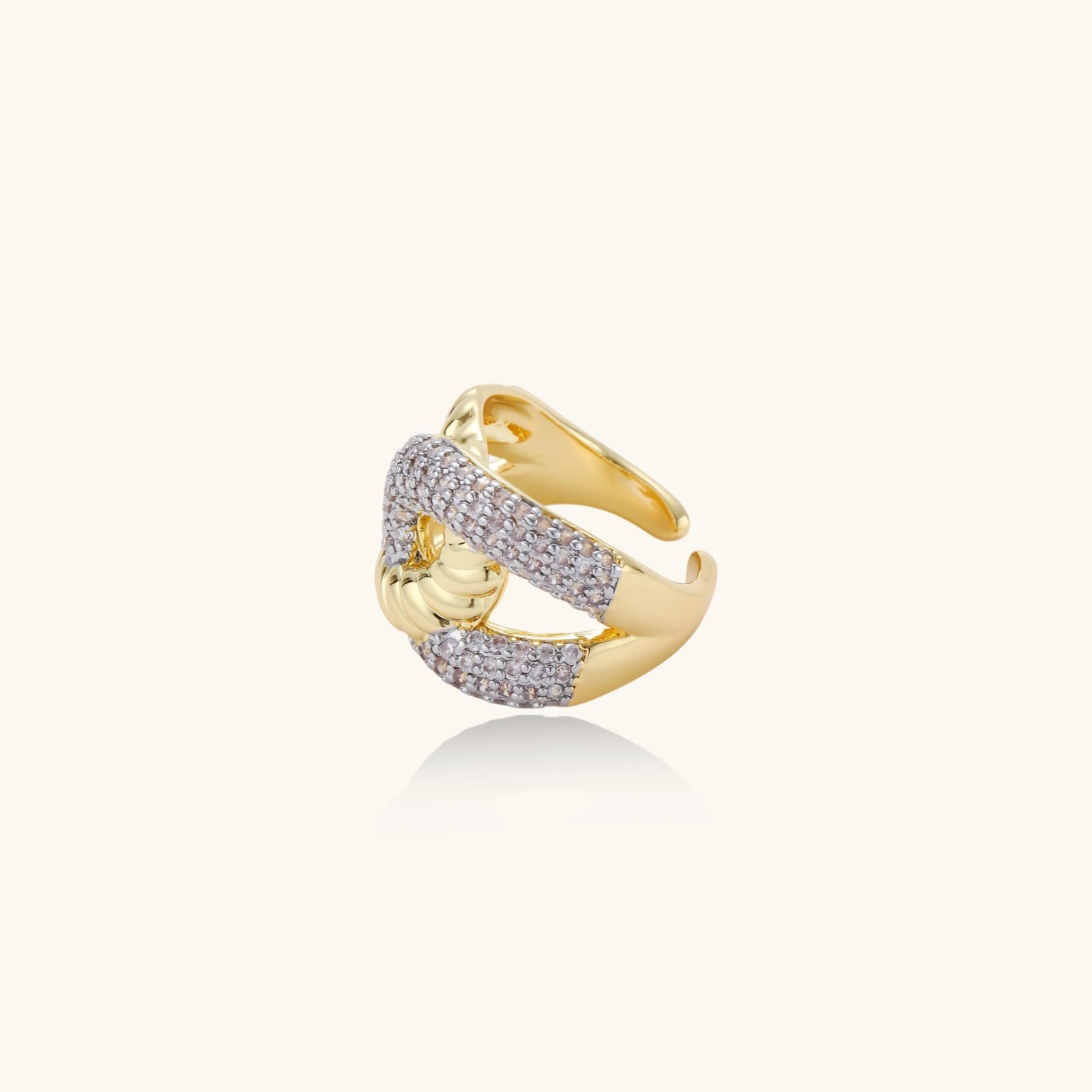 Chain Link Statement Ring - HILO ROJO