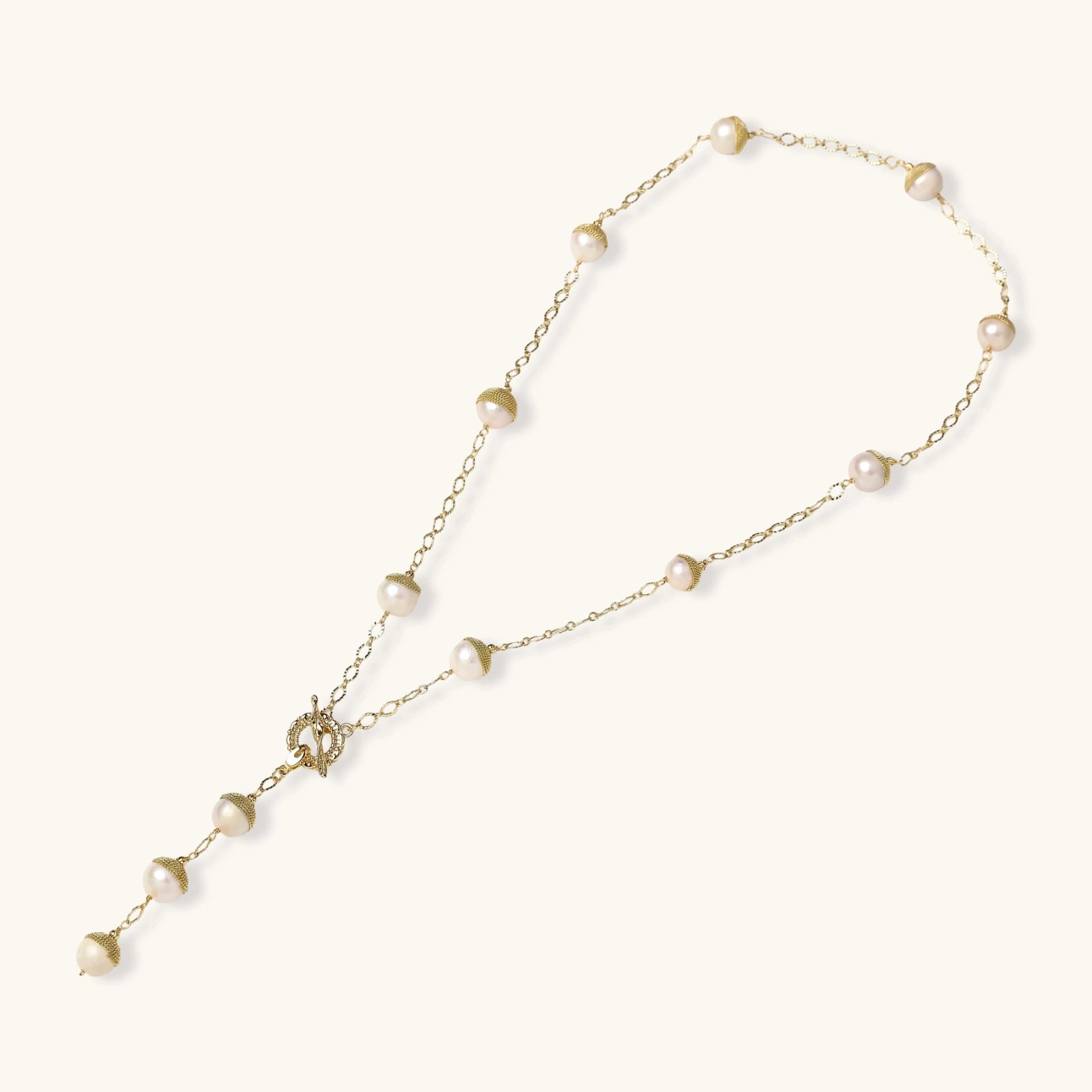 Baroque Pearl Station Necklace - HILO ROJO