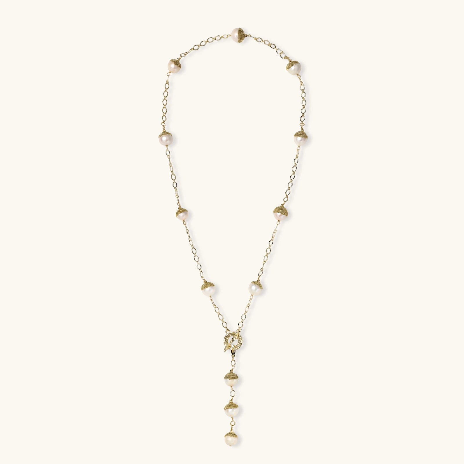 Baroque Pearl Station Necklace - HILO ROJO