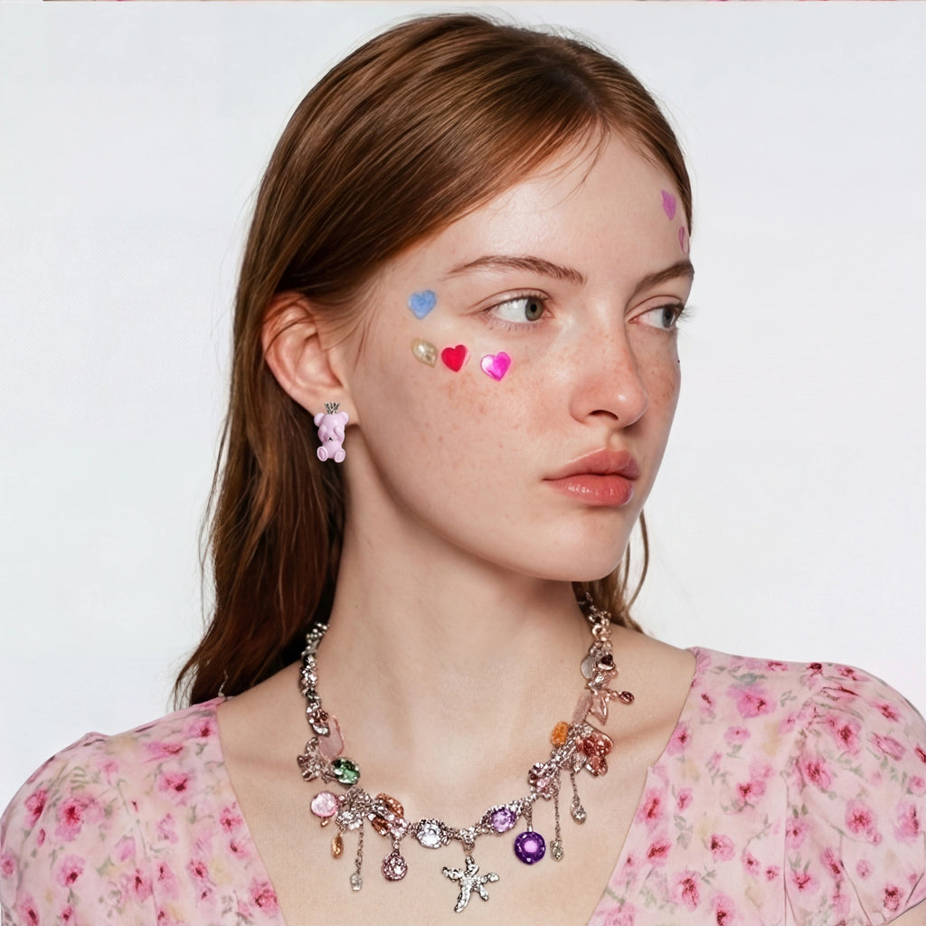 Crown Princess Bear Studs - HILO ROJO