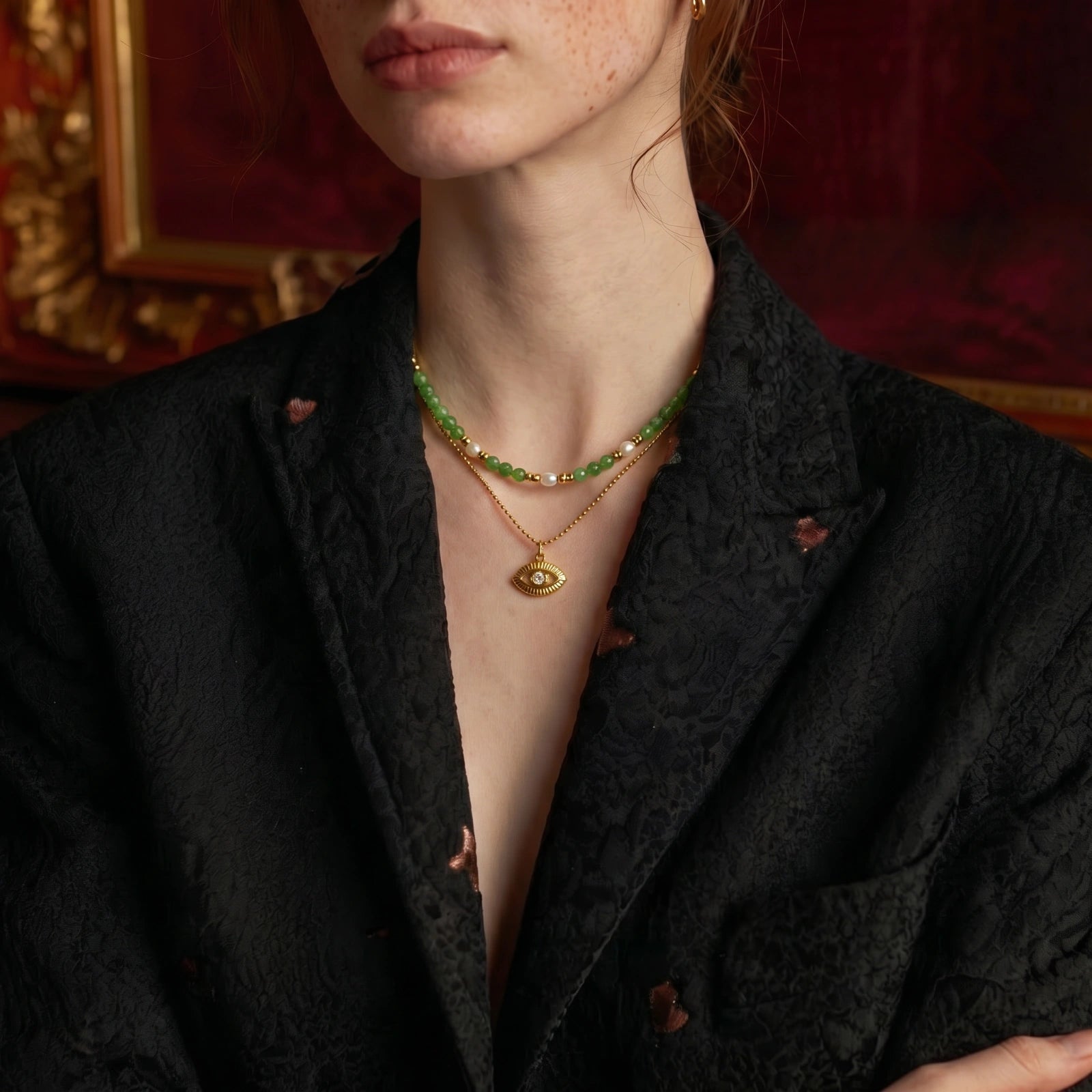 Mystic Eye Layered Necklace - HILO ROJO