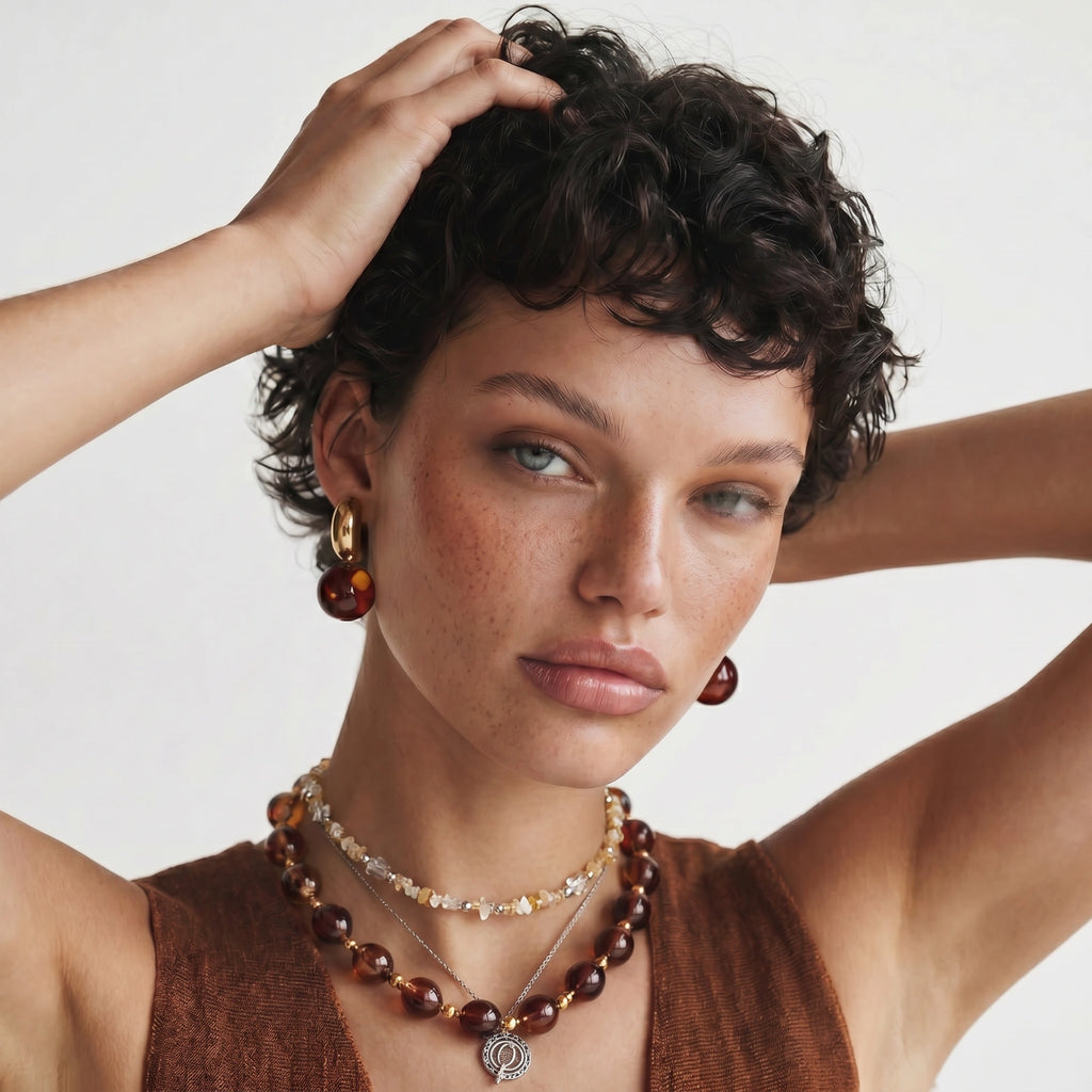 Earthbound Layered Necklace - HILO ROJO
