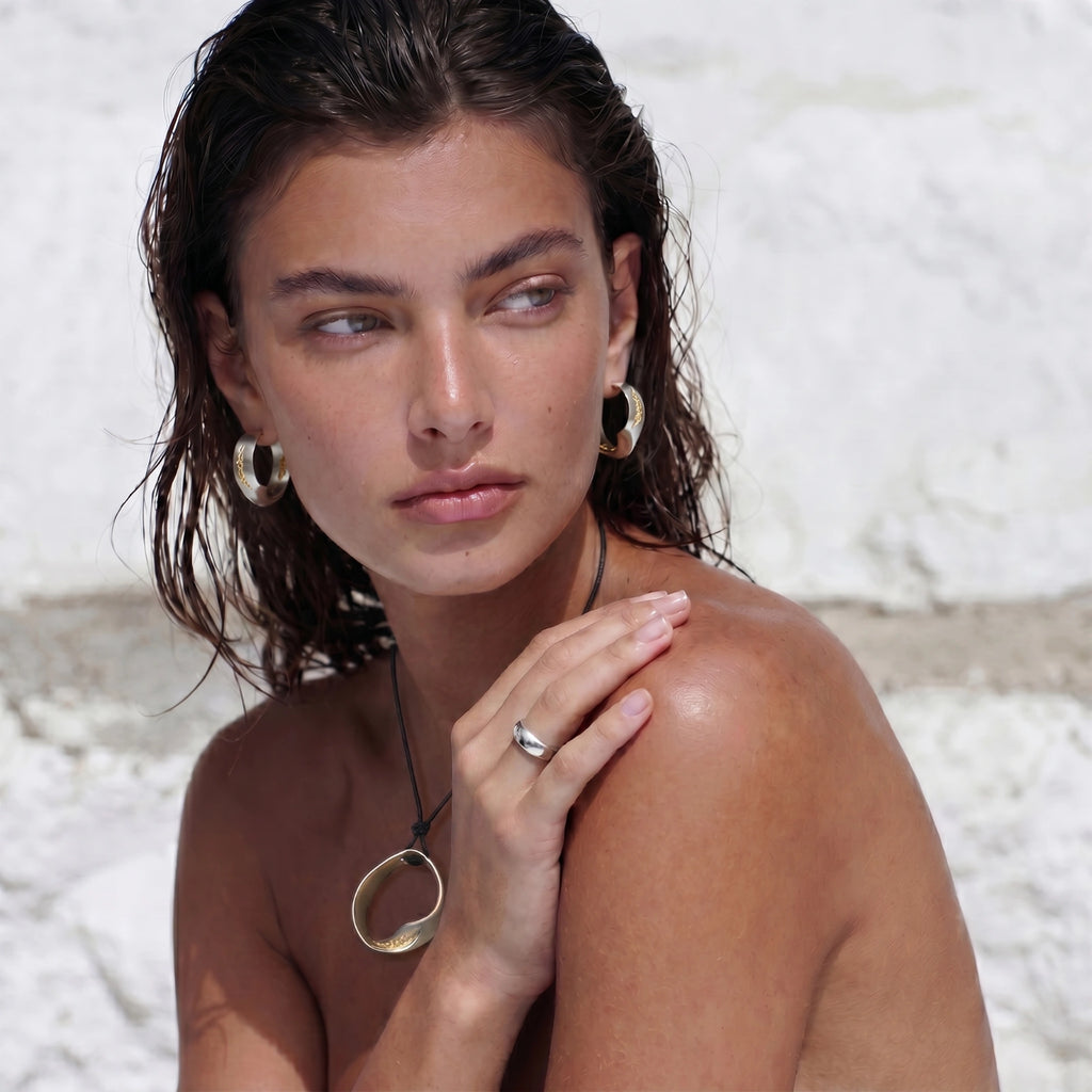 Horizon Circle Necklace - HILO ROJO