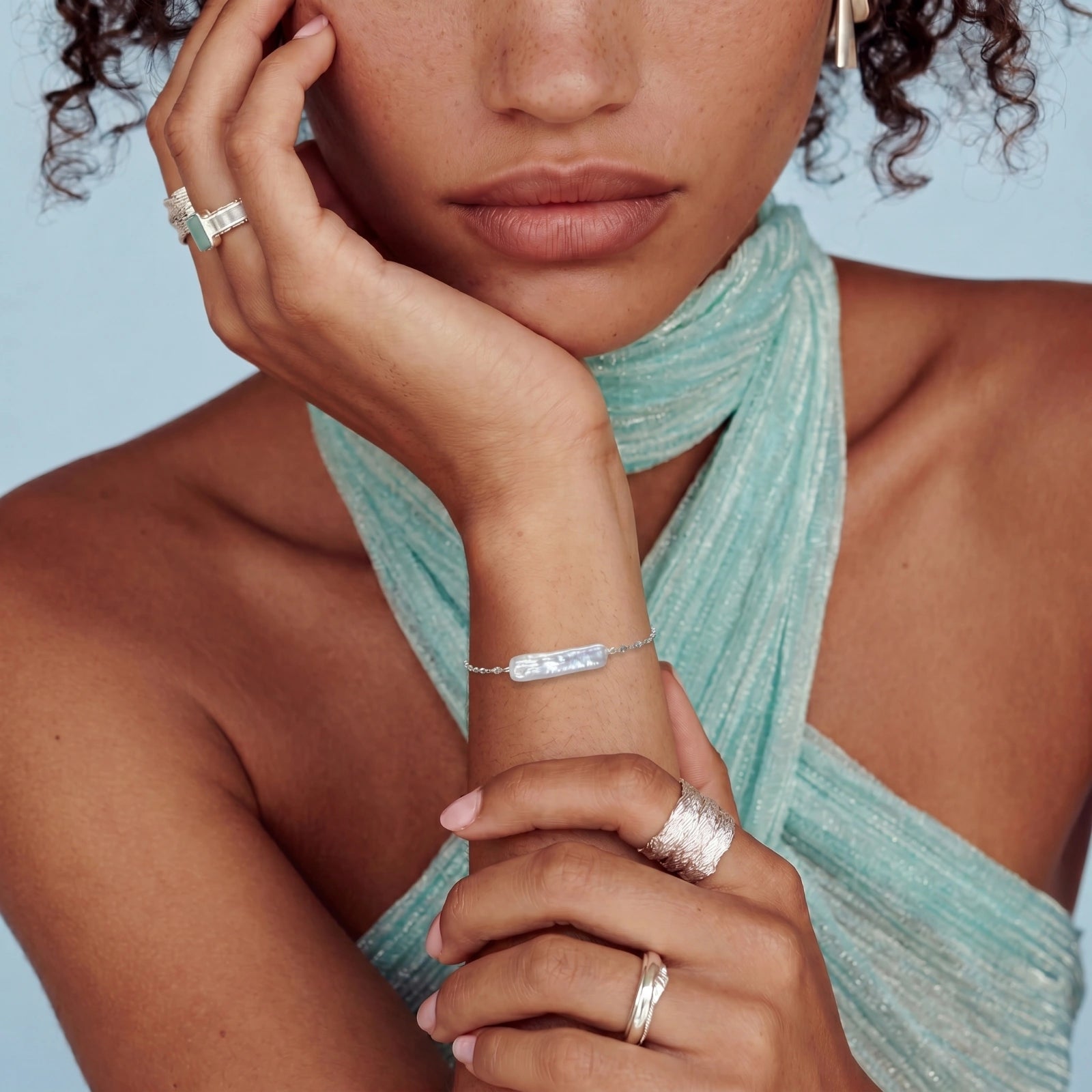 Baroque Pearl Chain Bracelet - HILO ROJO
