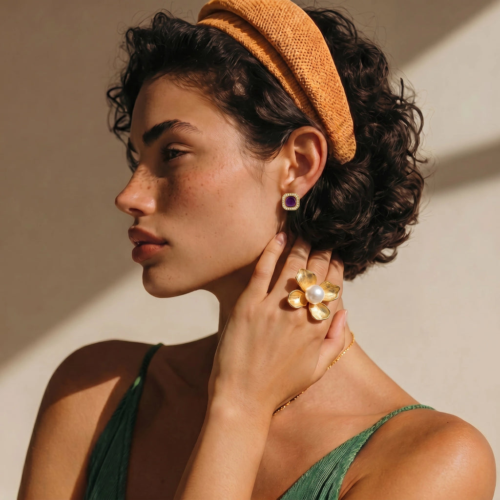 Blooming Pearl Statement Ring - HILO ROJO