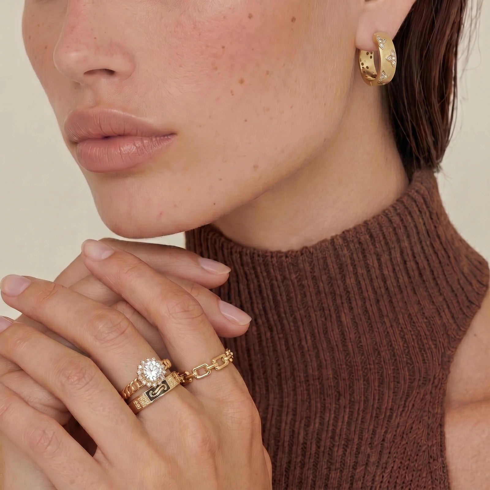 Golden Hour Chain Ring Set - HILO ROJO