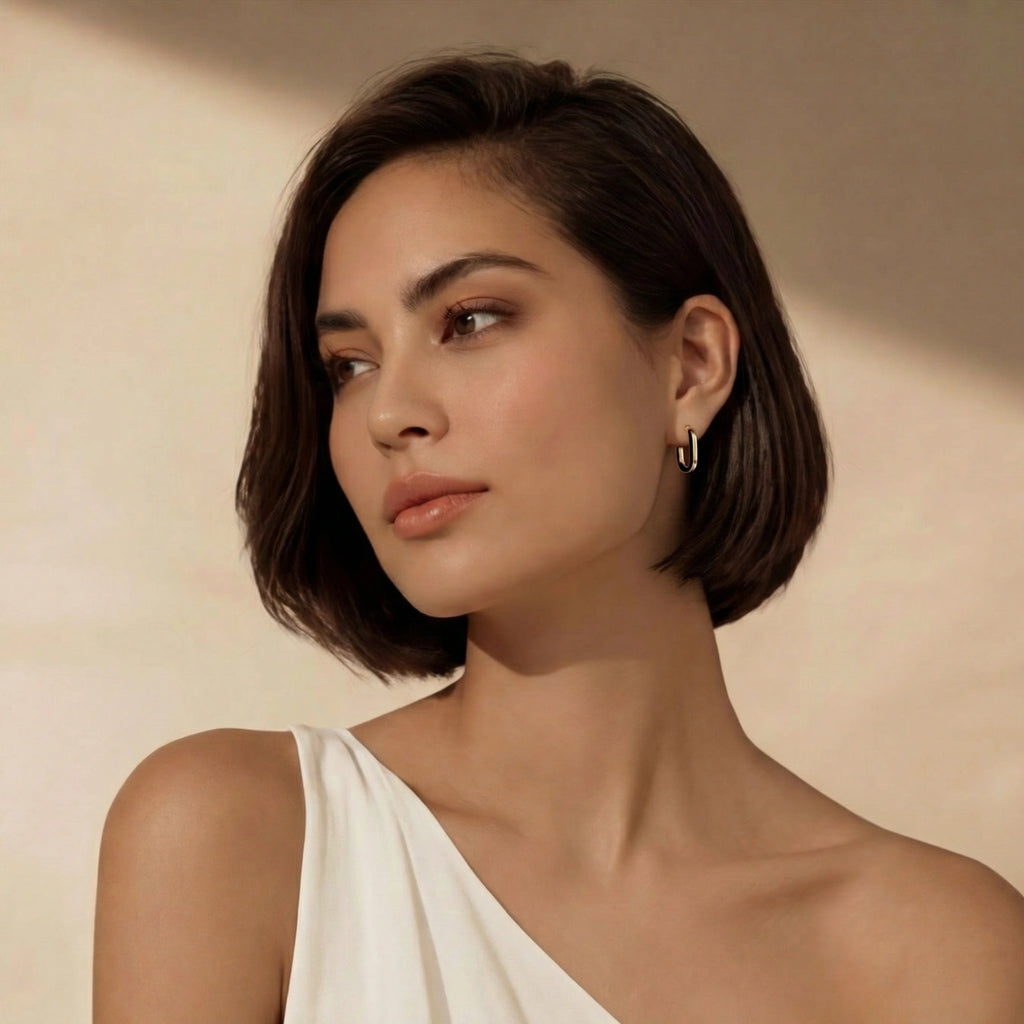 Contrast Hoop Earrings - HILO ROJO