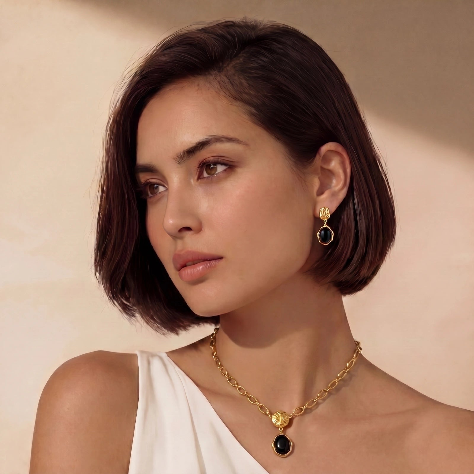 Ripple Drop Agate Earrings - HILO ROJO