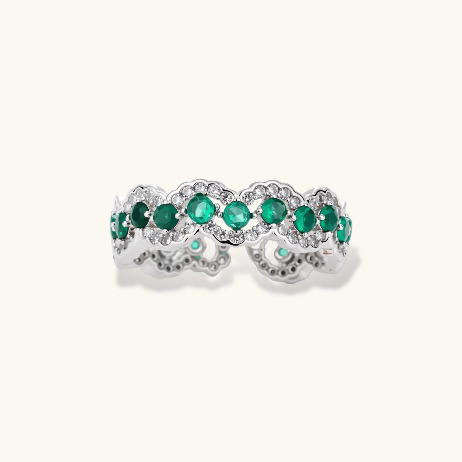Emerald Wave Ring - HILO ROJO