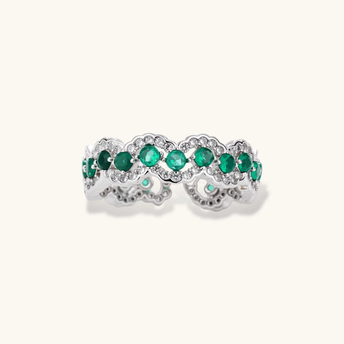 Emerald Wave Ring - HILO ROJO