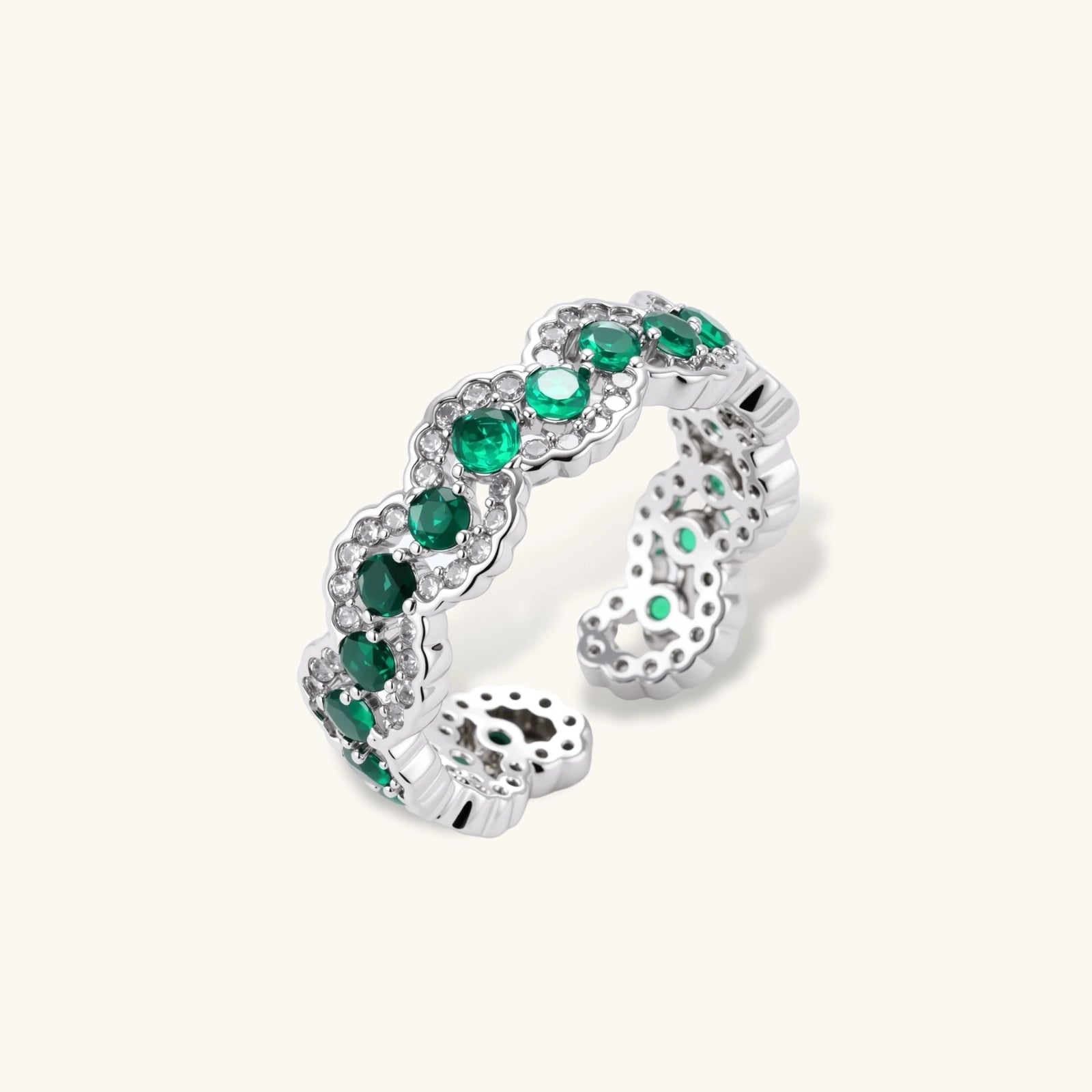 Emerald Wave Ring - HILO ROJO