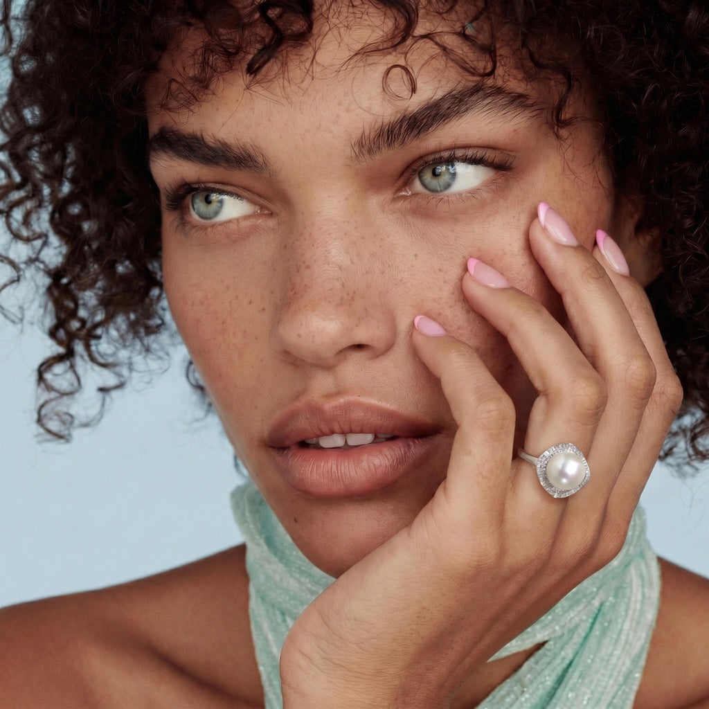 Pearl Halo Dreams Ring - HILO ROJO