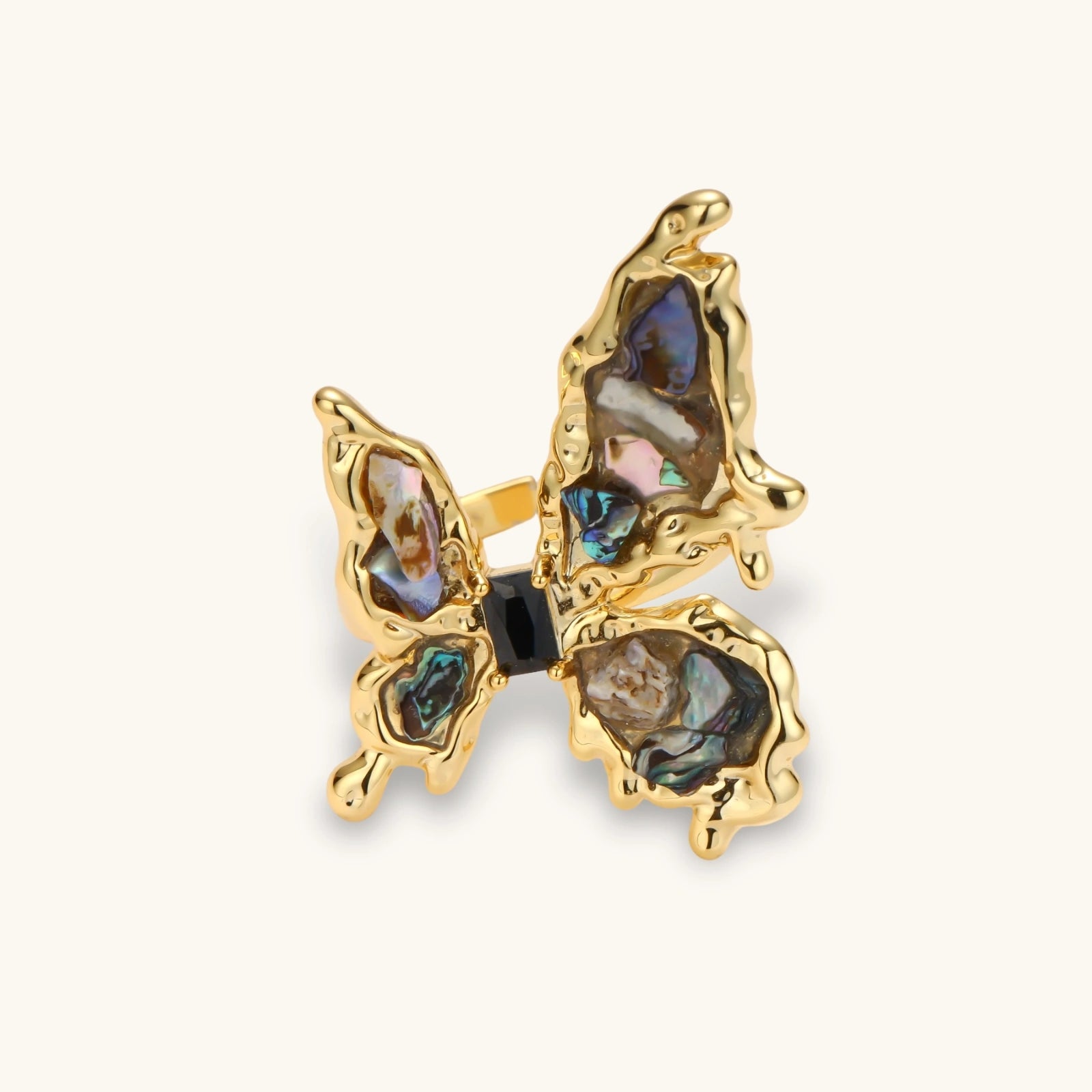 Iridescent Shell Statement Ring - HILO ROJO