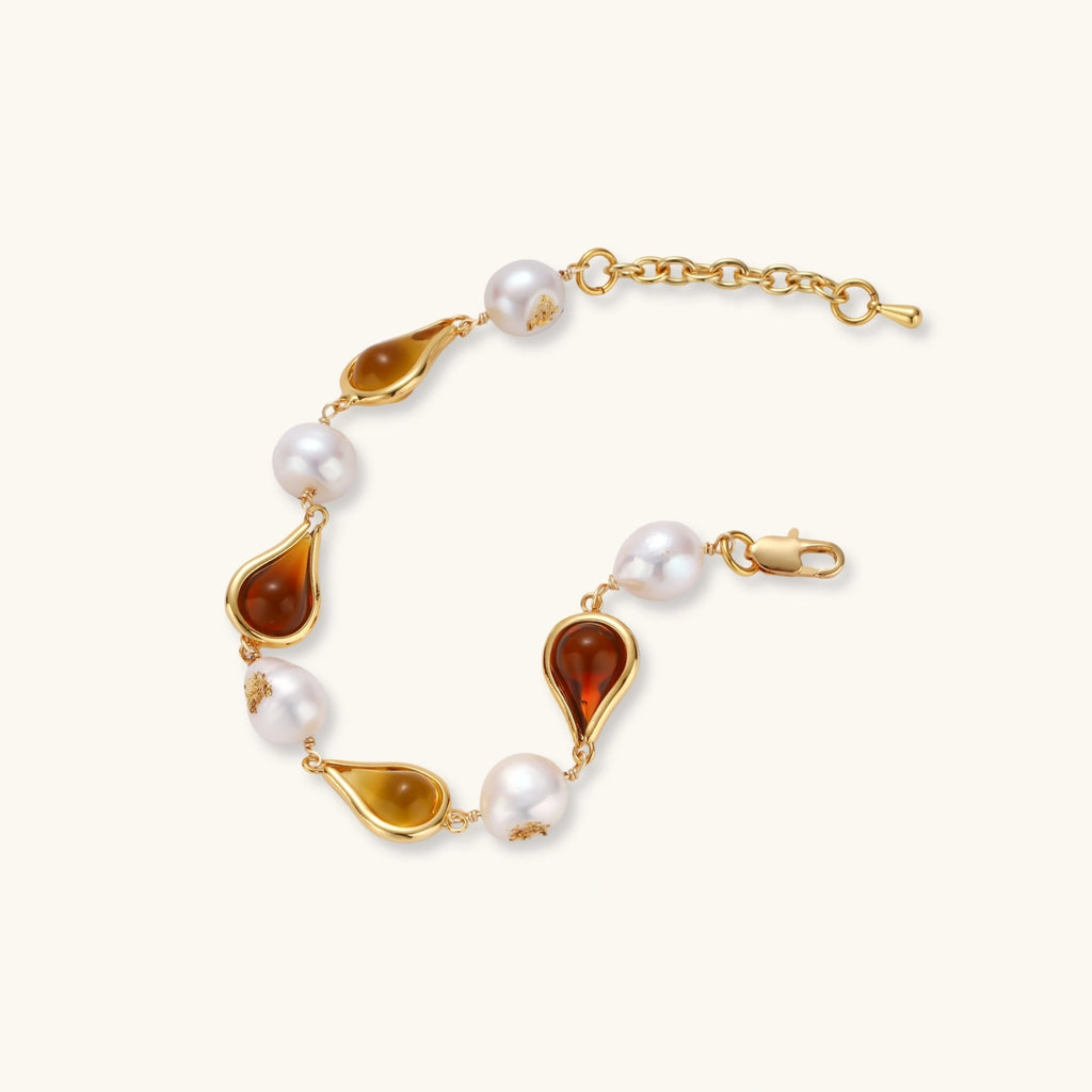 Golden Teardrop Bracelet - HILO ROJO