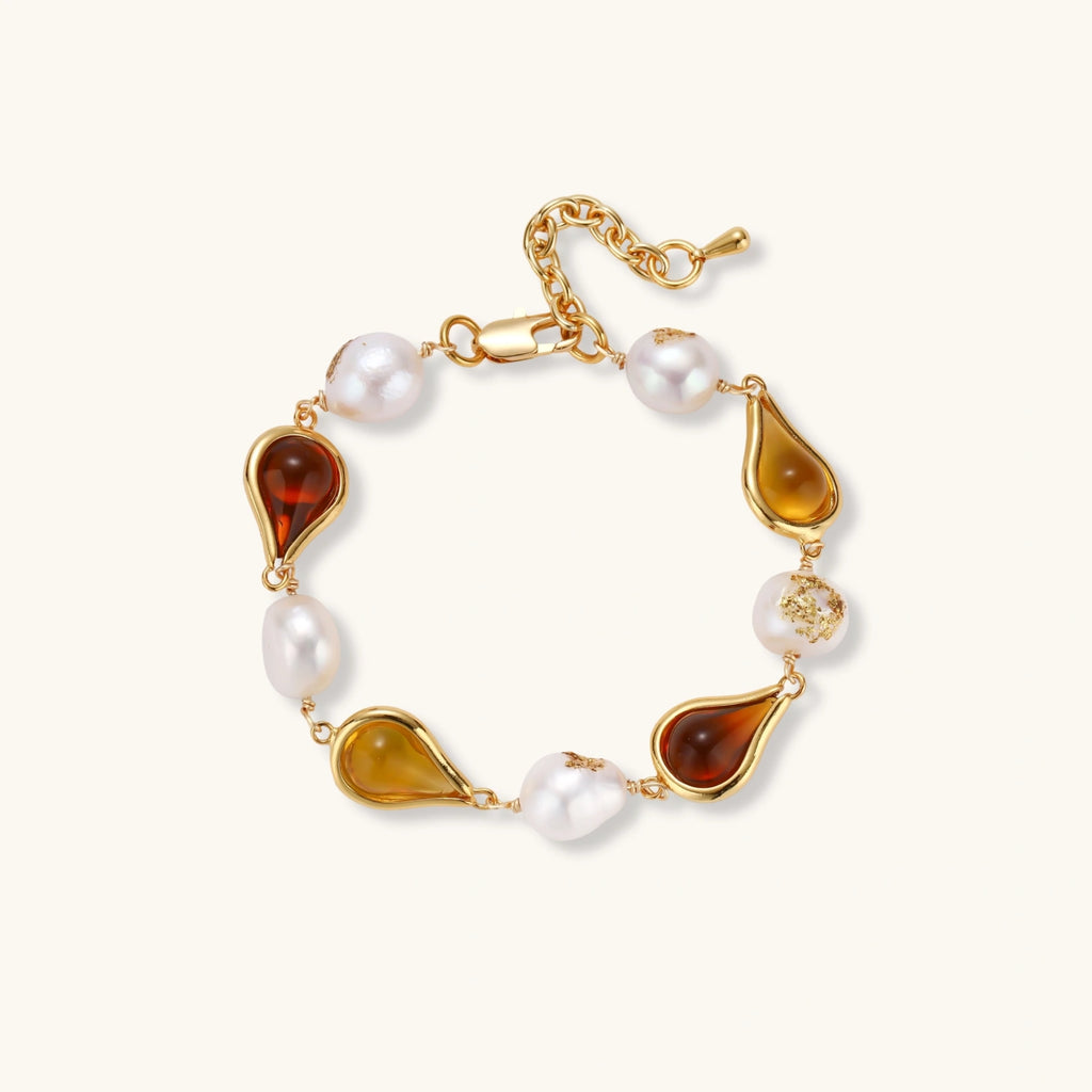 Golden Teardrop Bracelet - HILO ROJO