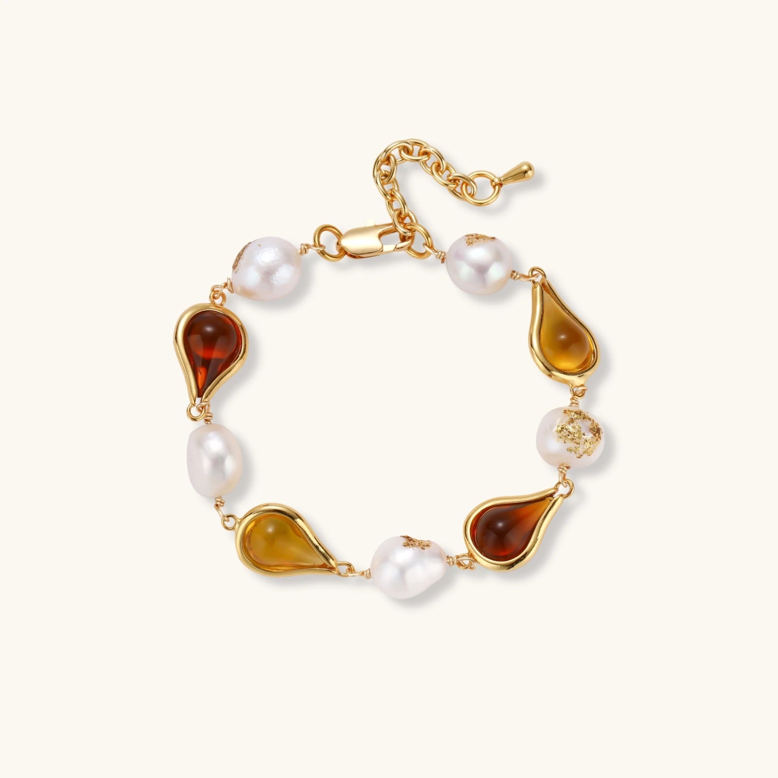 Golden Teardrop Bracelet - HILO ROJO