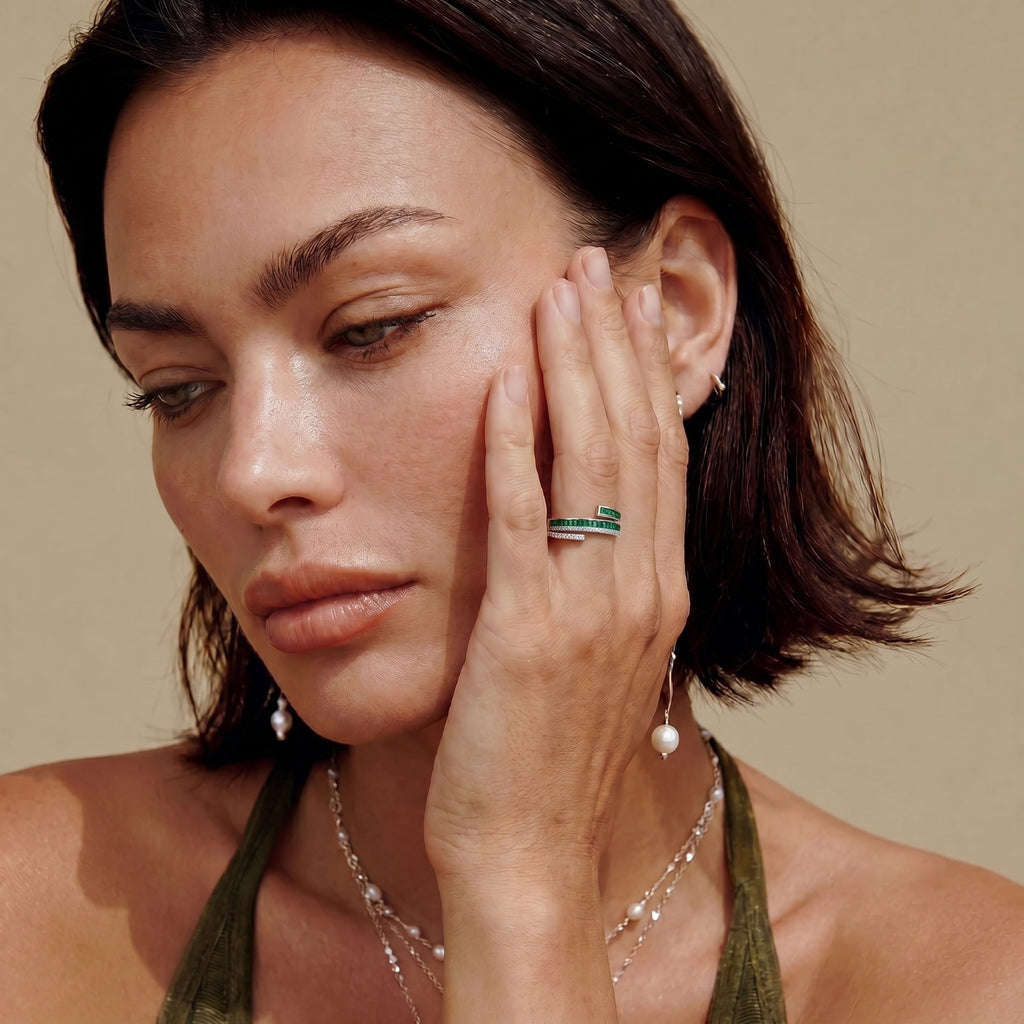 Emerald Layers Ring - HILO ROJO