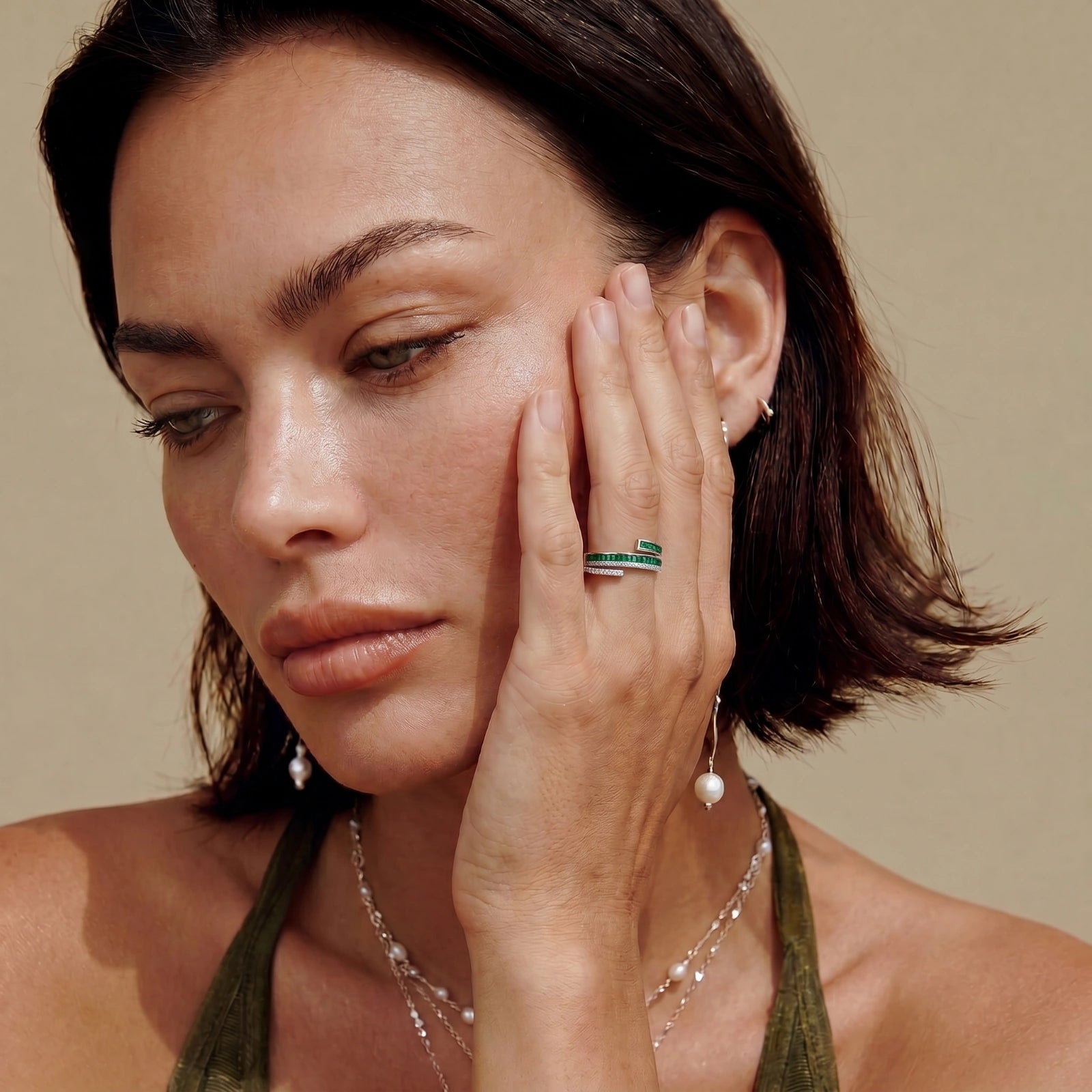 Emerald Layers Ring - HILO ROJO