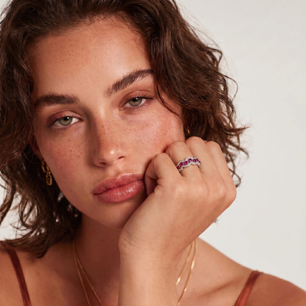 Vintage Rose Garden Ring - HILO ROJO