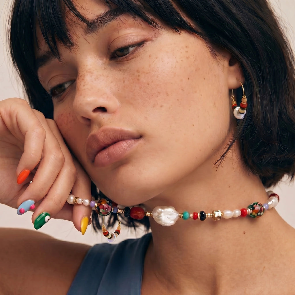 Bohemian Pearl Stack Earrings - HILO ROJO