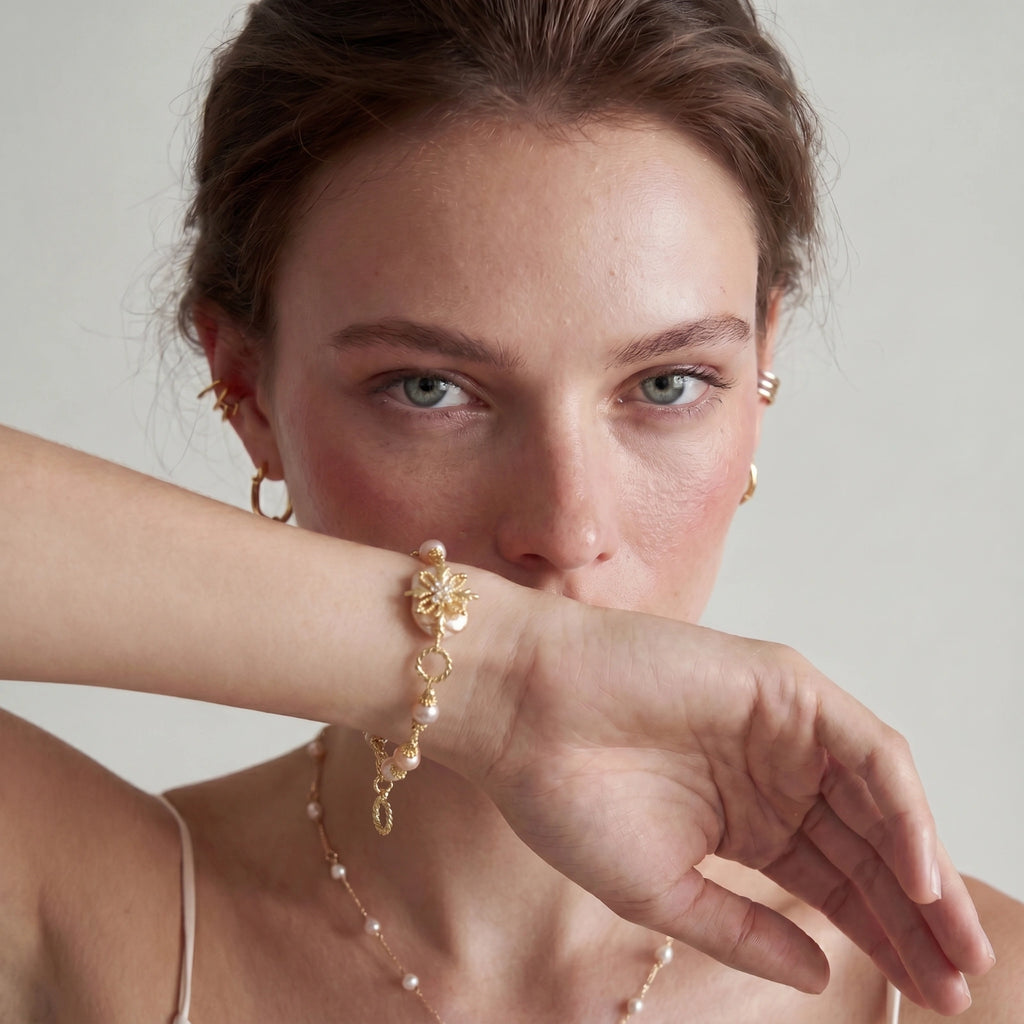 Baroque Pearl Bloom Bracelet - HILO ROJO