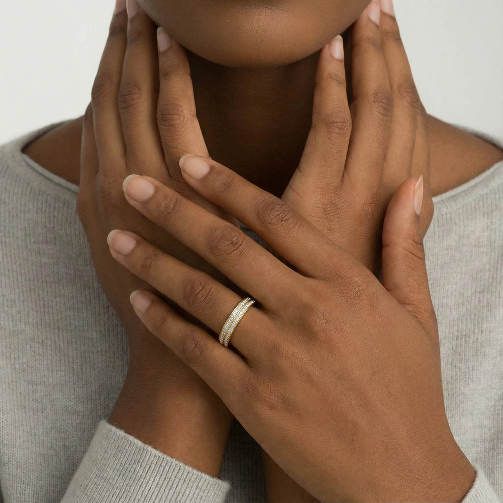 Double Sparkle Ring - HILO ROJO