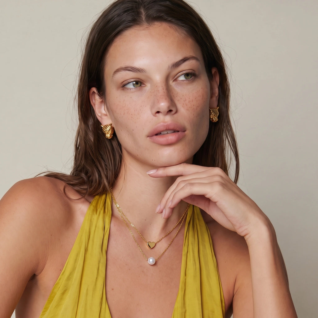 Heart & Pearl Layers - HILO ROJO