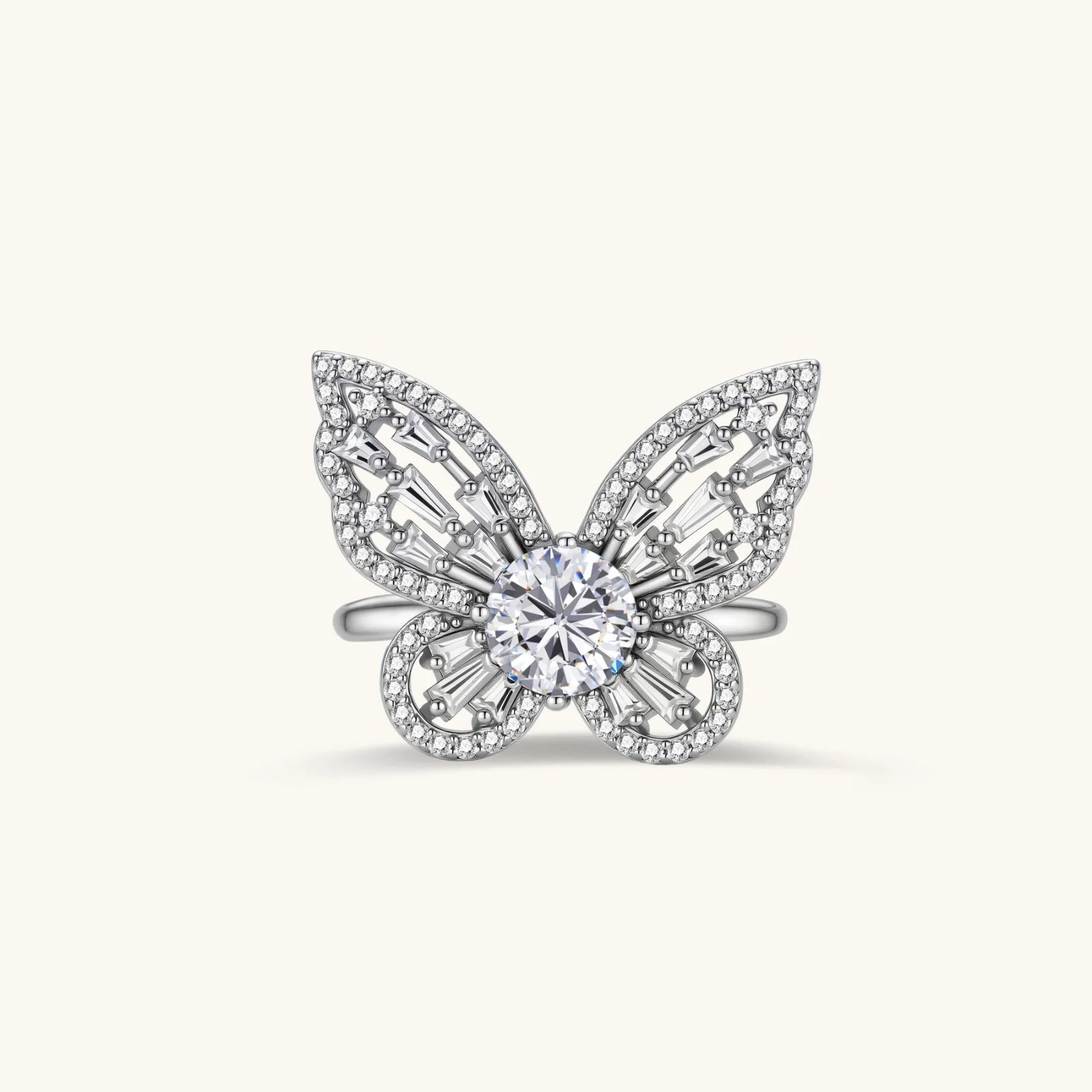 Metamorphosis Butterfly Moissanite Ring
