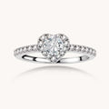 Heart Halo Moissanite Ring
