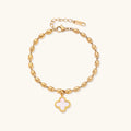 Lucky Clover Beaded Bracelet - HILO ROJO