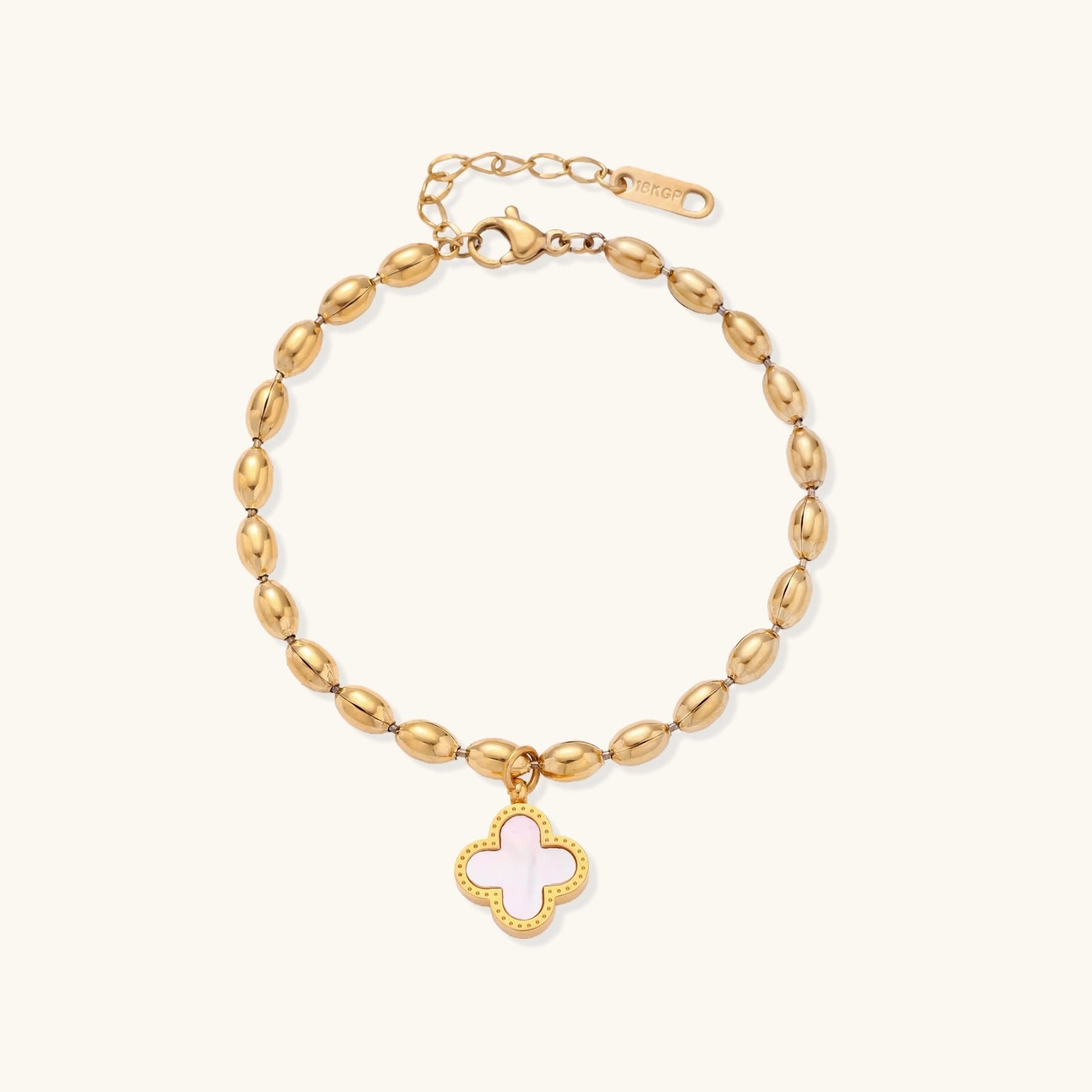 Lucky Clover Beaded Bracelet - HILO ROJO