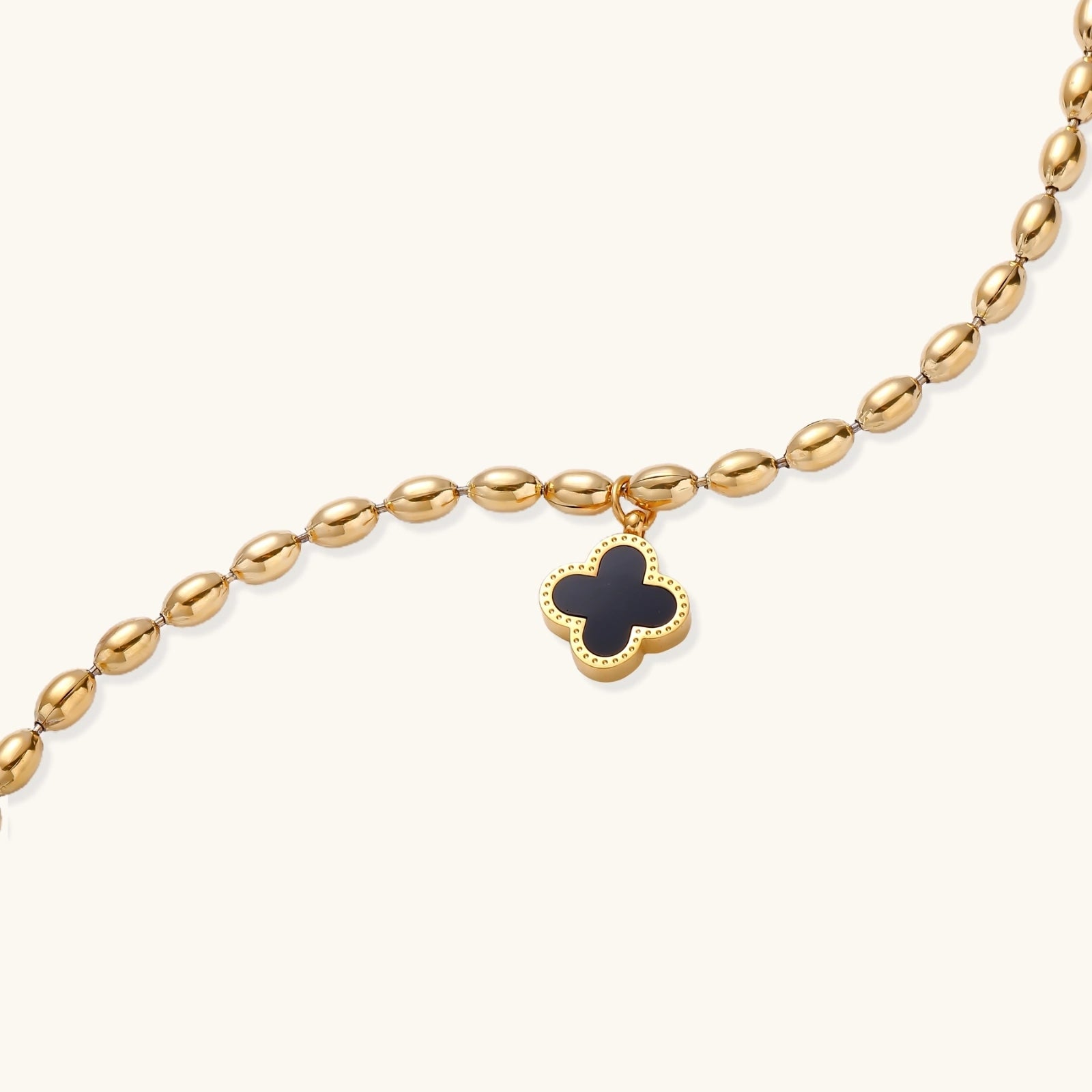 Lucky Clover Beaded Bracelet - HILO ROJO